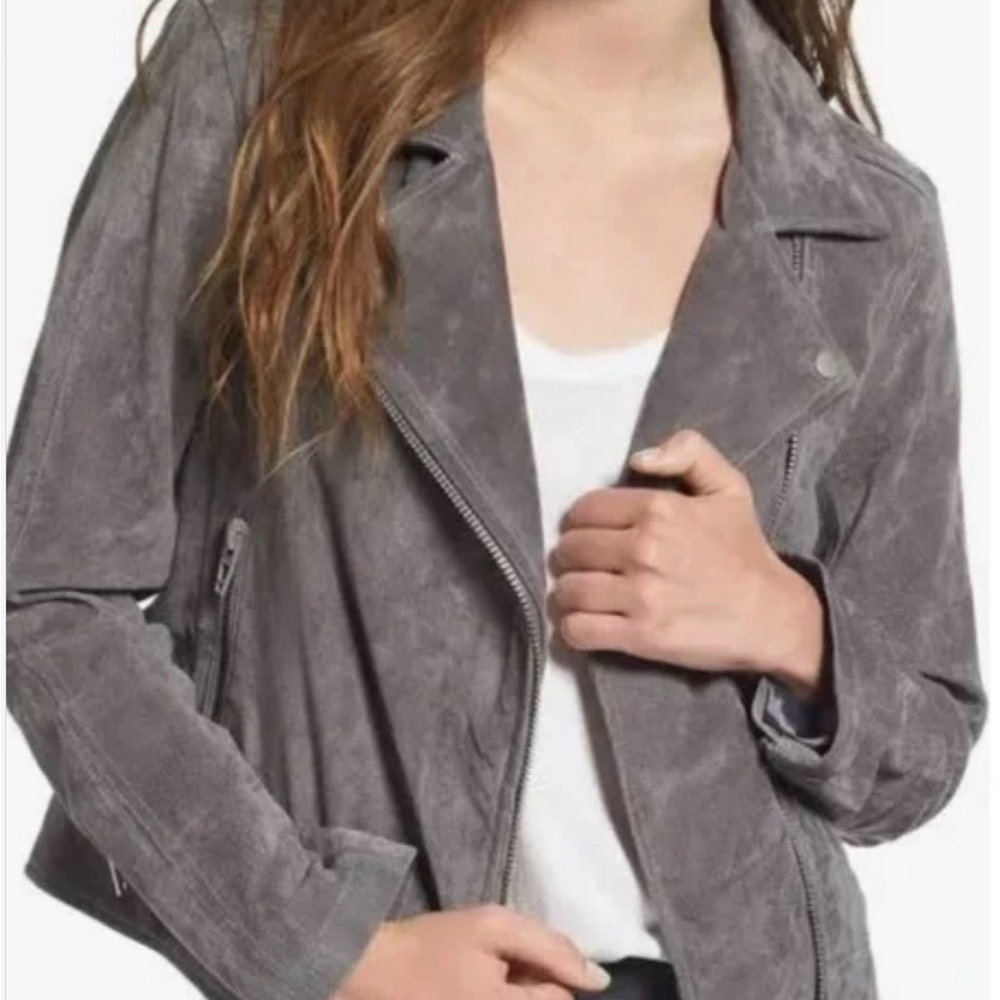 Blank NYC Women's Charcoal Suede Jacket